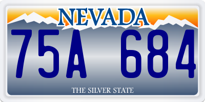 NV license plate 75A684