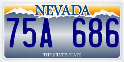 NV license plate 75A686