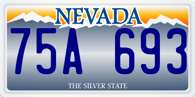 NV license plate 75A693
