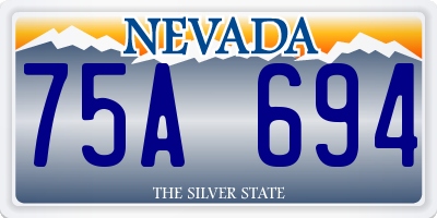 NV license plate 75A694