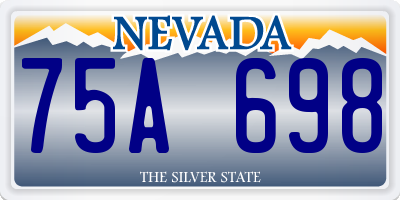 NV license plate 75A698