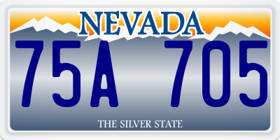 NV license plate 75A705