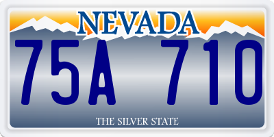 NV license plate 75A710