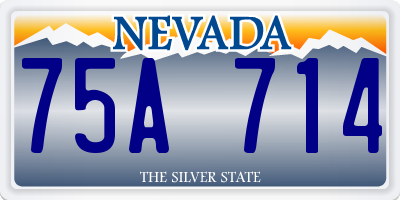 NV license plate 75A714