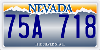 NV license plate 75A718