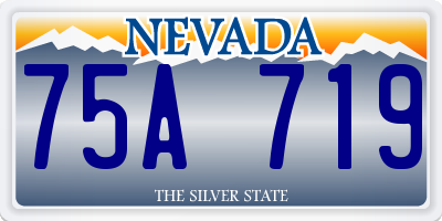 NV license plate 75A719