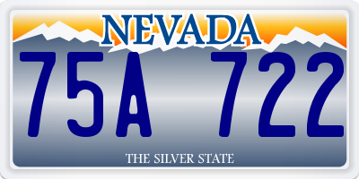 NV license plate 75A722