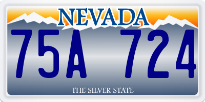 NV license plate 75A724