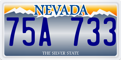NV license plate 75A733