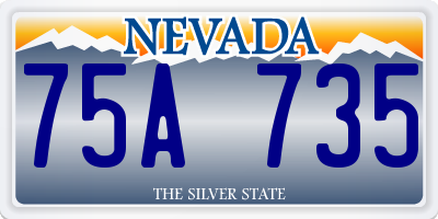 NV license plate 75A735