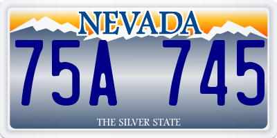 NV license plate 75A745