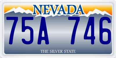 NV license plate 75A746