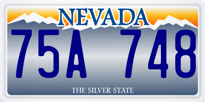 NV license plate 75A748