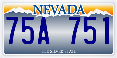 NV license plate 75A751