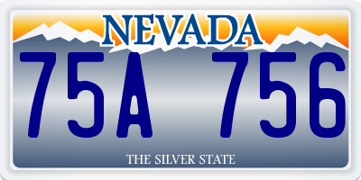 NV license plate 75A756