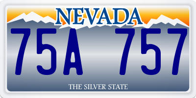 NV license plate 75A757