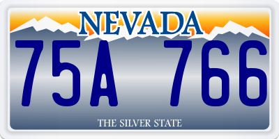 NV license plate 75A766