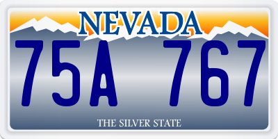 NV license plate 75A767