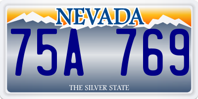 NV license plate 75A769