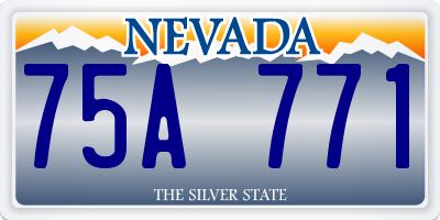 NV license plate 75A771