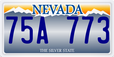 NV license plate 75A773