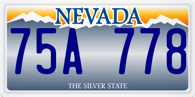NV license plate 75A778