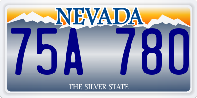 NV license plate 75A780