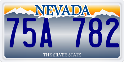 NV license plate 75A782