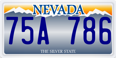 NV license plate 75A786