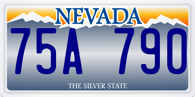 NV license plate 75A790