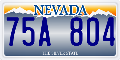 NV license plate 75A804