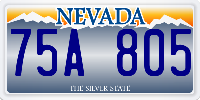 NV license plate 75A805
