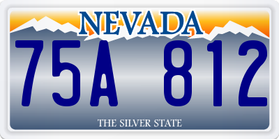 NV license plate 75A812