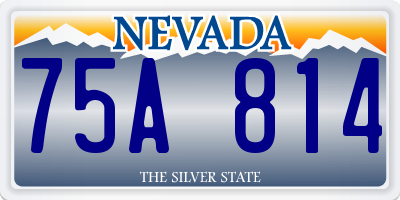 NV license plate 75A814