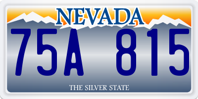 NV license plate 75A815