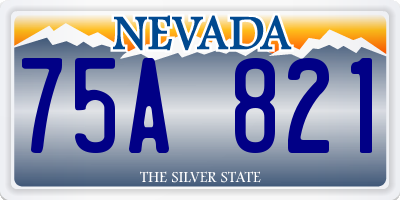 NV license plate 75A821