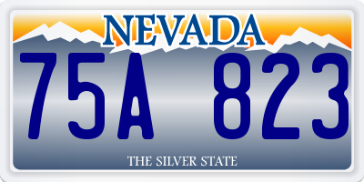 NV license plate 75A823