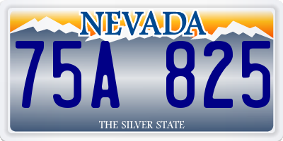 NV license plate 75A825