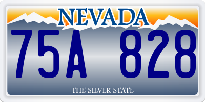 NV license plate 75A828