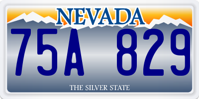 NV license plate 75A829