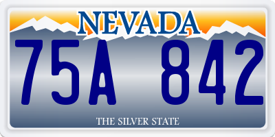 NV license plate 75A842