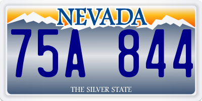 NV license plate 75A844