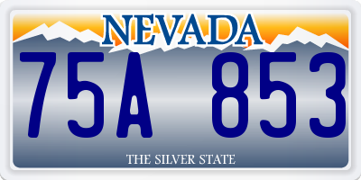 NV license plate 75A853