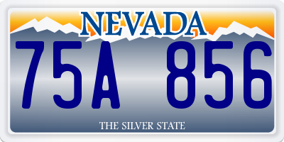 NV license plate 75A856