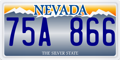 NV license plate 75A866