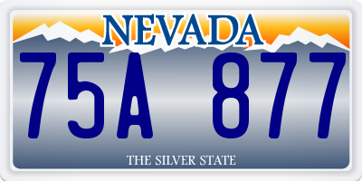 NV license plate 75A877