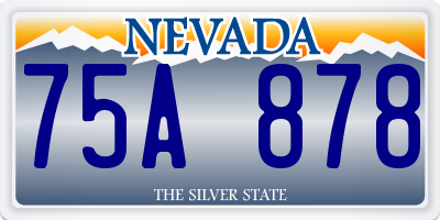 NV license plate 75A878