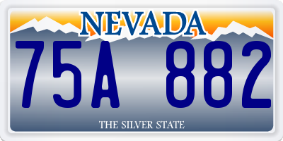 NV license plate 75A882