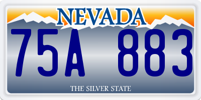 NV license plate 75A883