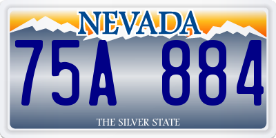 NV license plate 75A884